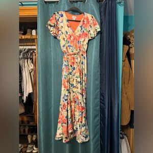 Nicole Miller floral wrap dress